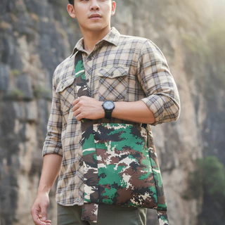 (4 ใบ 100) ย่ามลายทหาร ผ้าเวสปอย เกรด AAA ไซส์ใหญ่ 15x16 นิ้ว ลายพราง หนา ทนทาน ถุงย่ามเอนกประสงค์ ไร้รอยต่อกลางผ้า
