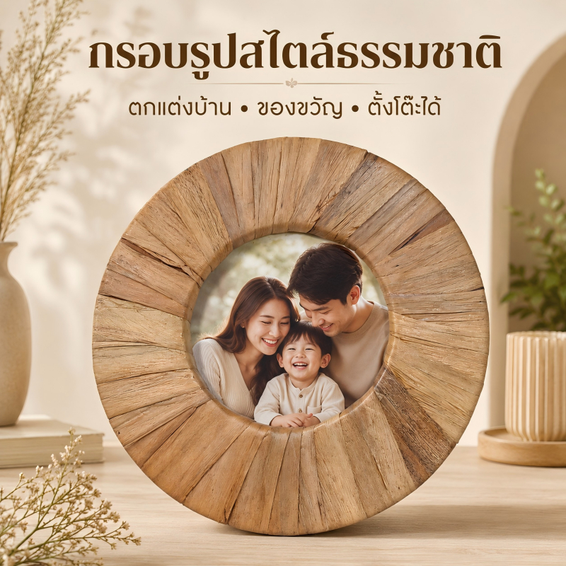 กรอบรูป ขนาด17*17cm กรอบรูปวินเทจเรซิ่น พร็อบถ่ายภาพ ของตกแต่งบ้าน
