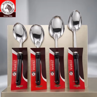 ZEBRA ตราหัวม้าลาย ทัพพีสแตนเลส ตักอาหาร ตักแกง ทัพพีหัวม้าลาย ทัพพีม้าลาย ด้ามจับแข็งแรงทนทาน จับถนัดมือ ของแท้