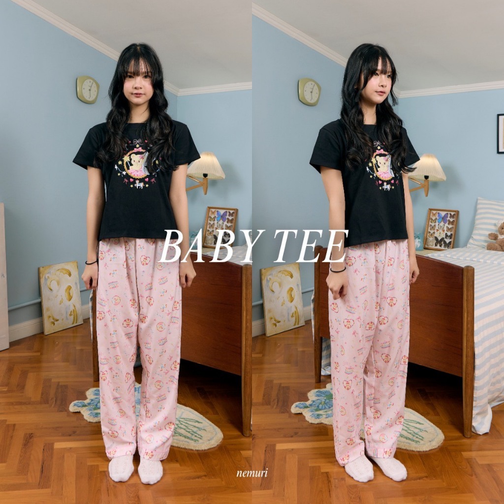 Nemuri Baby Tee เสื้อยืด เสื้อลายน่ารัก เบบี้ที ผ้านุ่ม ใส่สบาย