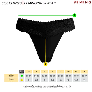 Beminginnerwear007(XS-4XL)-BEMING Lace Thong - กางเกงชั้นในทรงT-Backไร้ขอบดีไซน์ลูกไม้