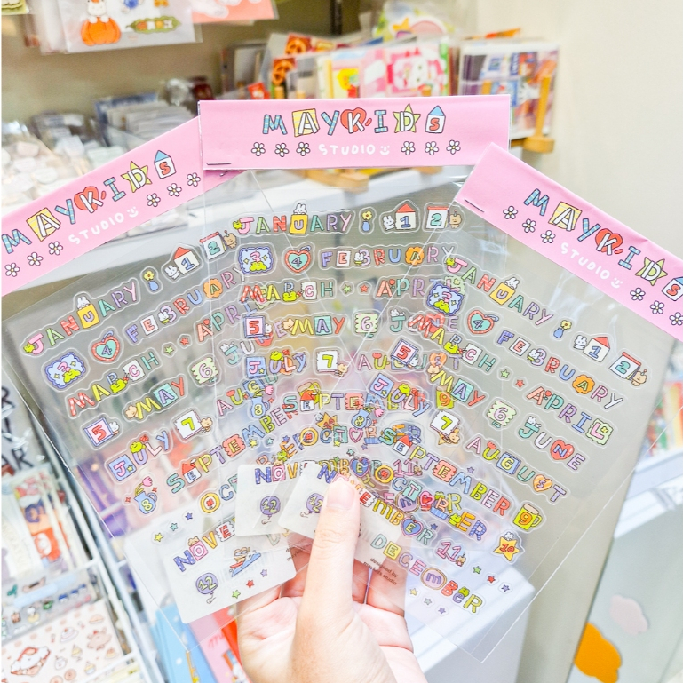 🩰มีลายใหม่ด้วยนะ!🩰Alphabet Sticker สติกเกอร์รวมลายตัวอักษร ดีไซน์น่ารัก สีสันสดใส!🔆[Maykids Studio]