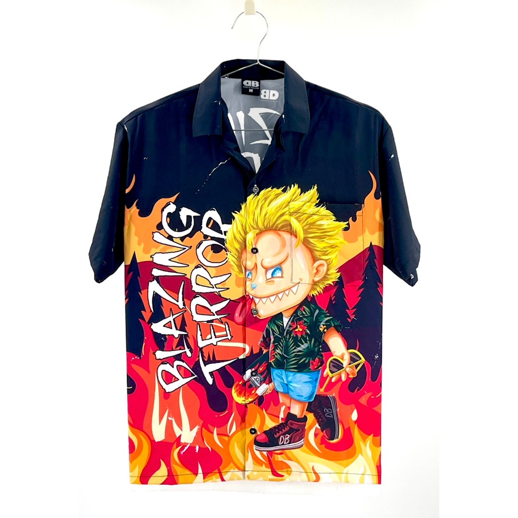 DB2404-BUBUFireเสื้อฮาวายลาบูลุยไฟ
