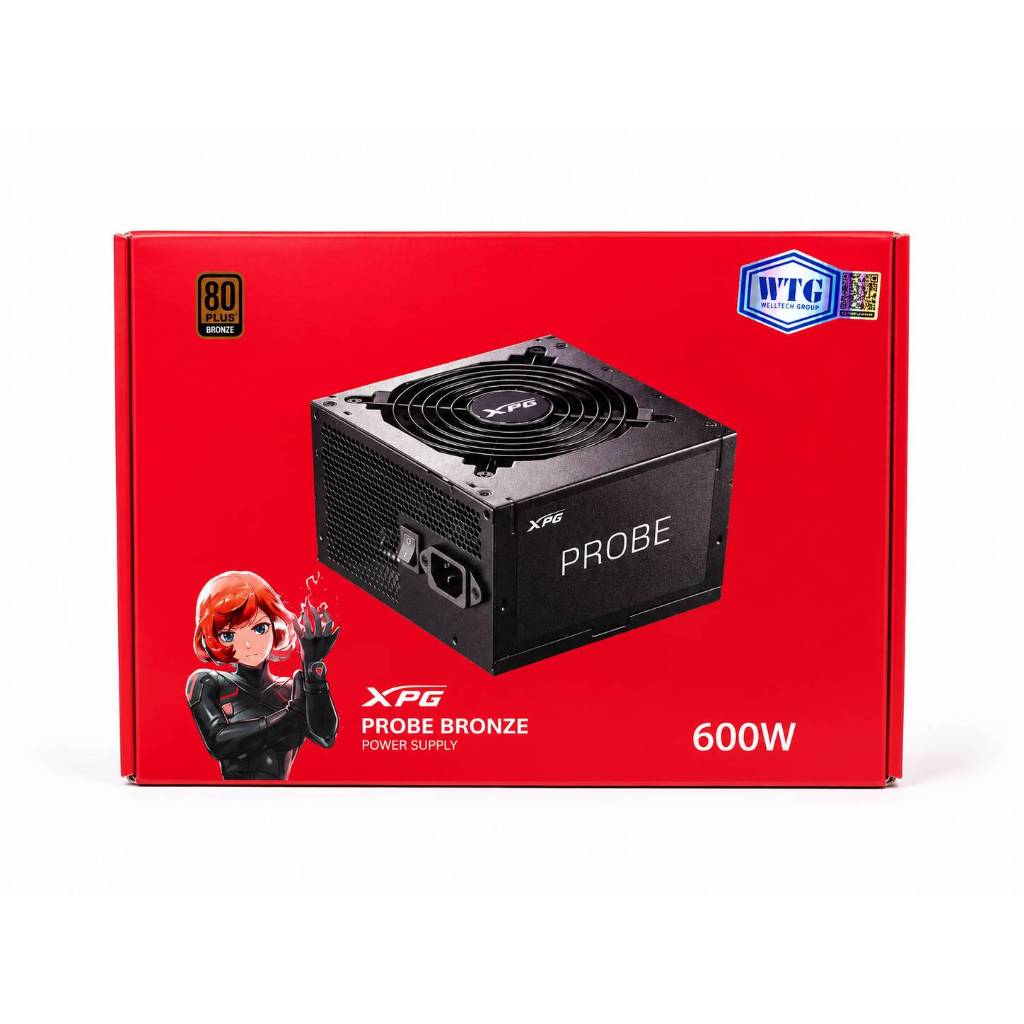 เพาเวอร์ซัพพลาย XPG PROBE BRONZE 600W 80 PLUS Bronze (PSU)