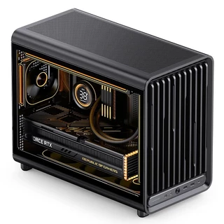 ส่งทันที เคส mATX ทรงเล็กโค้งมน รับการ์ดจอ435มม. รับชุดน้ำ3ตอน Case Micro-ATX Jonsbo D33 Black