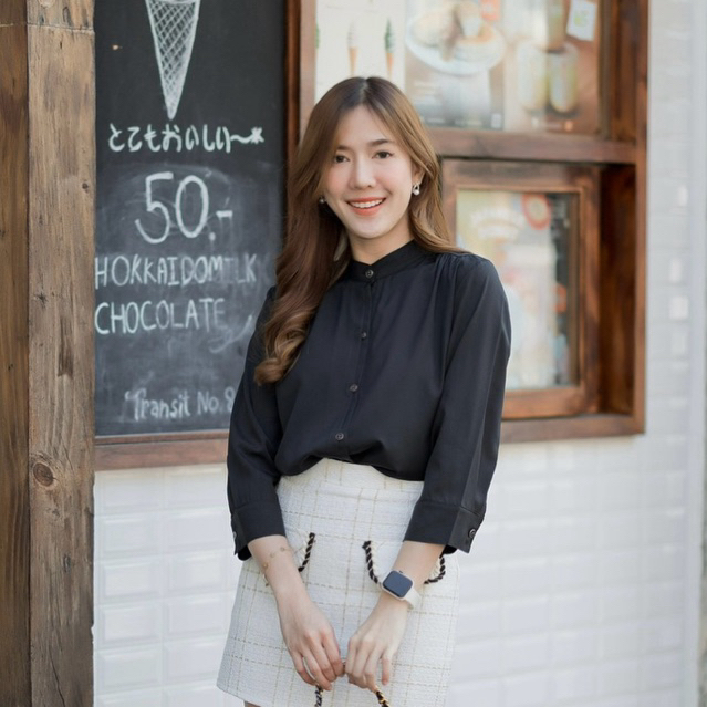 🚀มีส่งด่วน !! 💥เชิ๊ตคอจีน แขนสี่ส่วน ดีไซน์เรียบหรูดูดี สไตล์มินิมอล คัทติ้งใส่สวย #l154shop_358