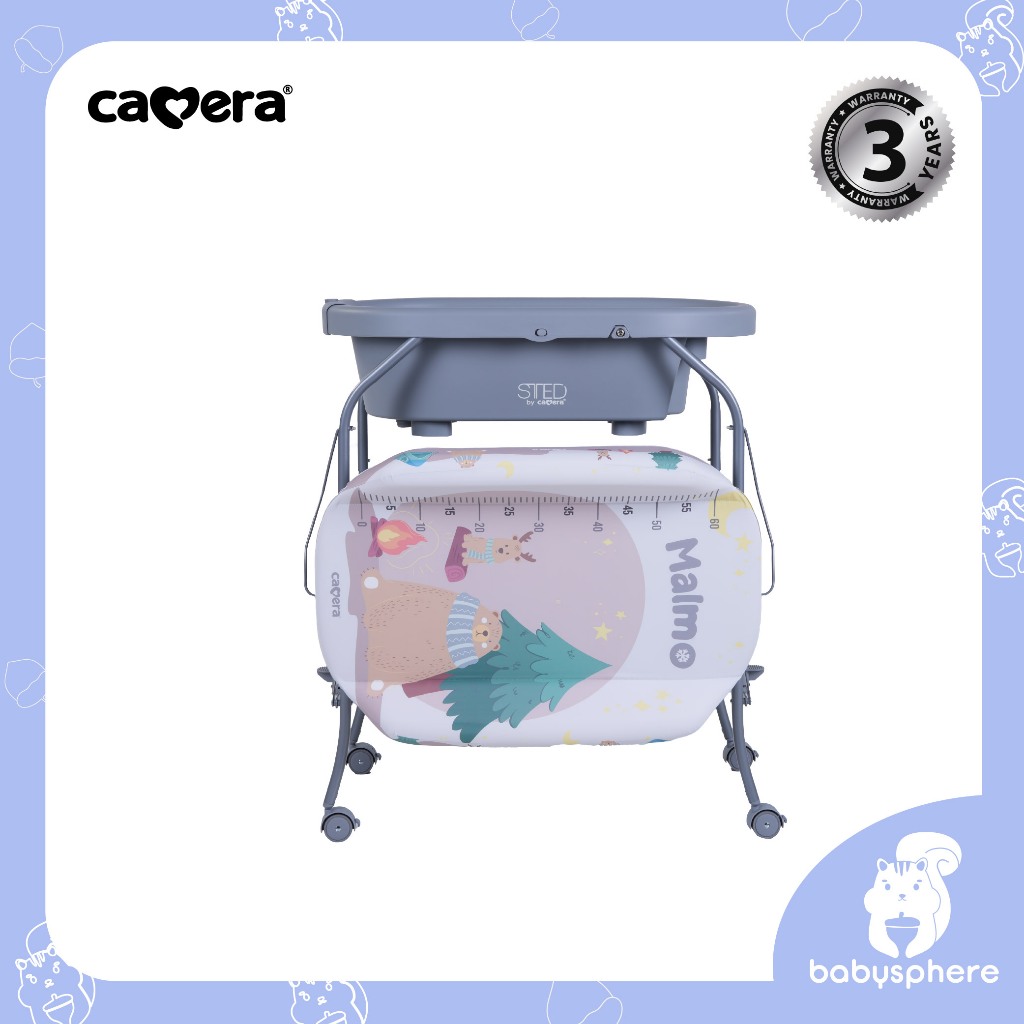 CAMERA | โต๊ะอาบน้ำเปลี่ยนผ้าอ้อมพับได้ STED 1 & 2 | แถมฟองน้ำธรรมชาติ