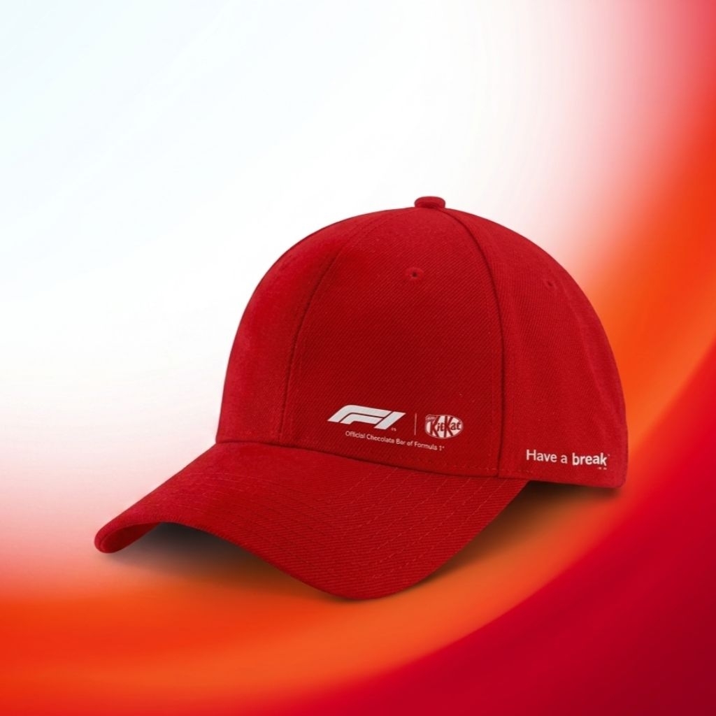 หมวกคิทแคทเอฟวัน F1 Cap หมวกสีแดง หมวก Kitkat F1