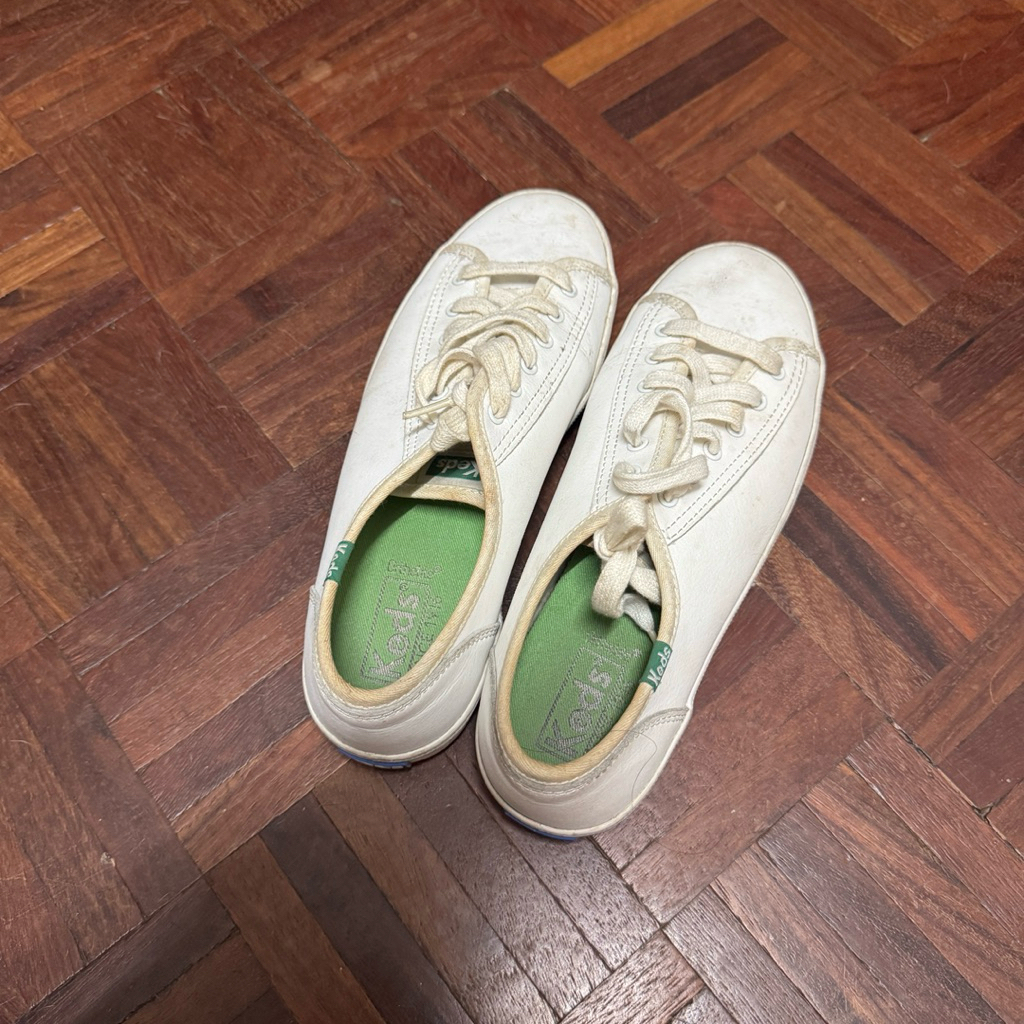 [Used][มีตำหนิ] Keds Kickstart Retro Court Leather size US 37.5