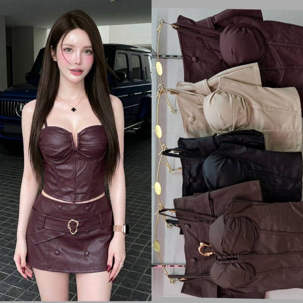 D.ชุดเดรสพีอาร์สวยแซ่บใส่ดินเนอร์ใส่เที่ยวกลางคืน คือเริ่ด  ฟรีไซส์ XS S M
