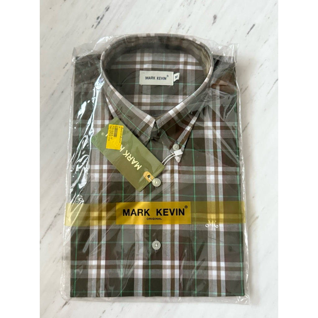 Mark Kevin Shirt ของแท้💯 เชิ้ตผู้ชายทรงปกติ ‼️แขนสั้น‼️ (size S-XXL)