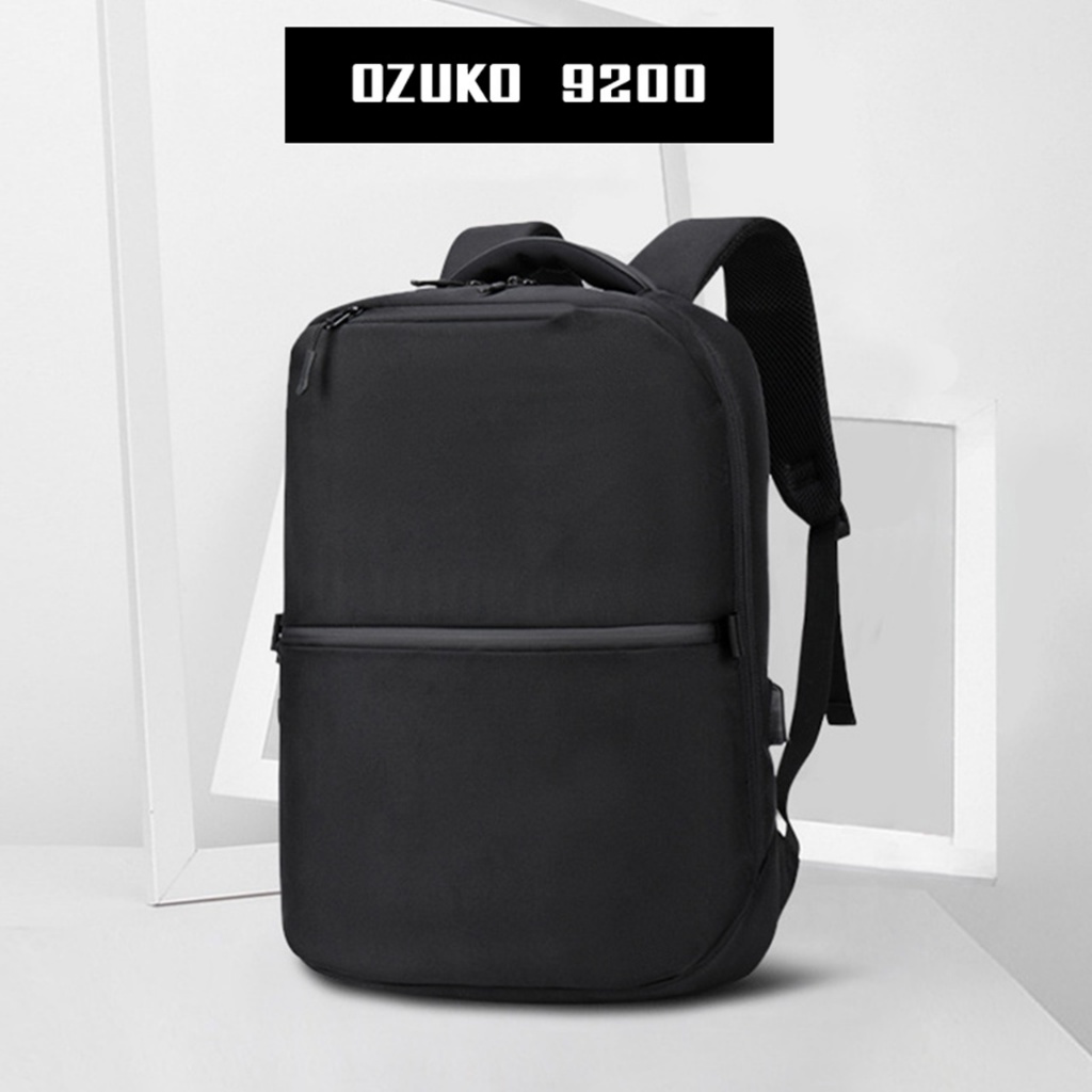 ozuko 9200 กระเป๋าเป้คอมพิวเตอร์ ผ้ากันน้ำ Waterproof Oxford Fabric Practical Backpack