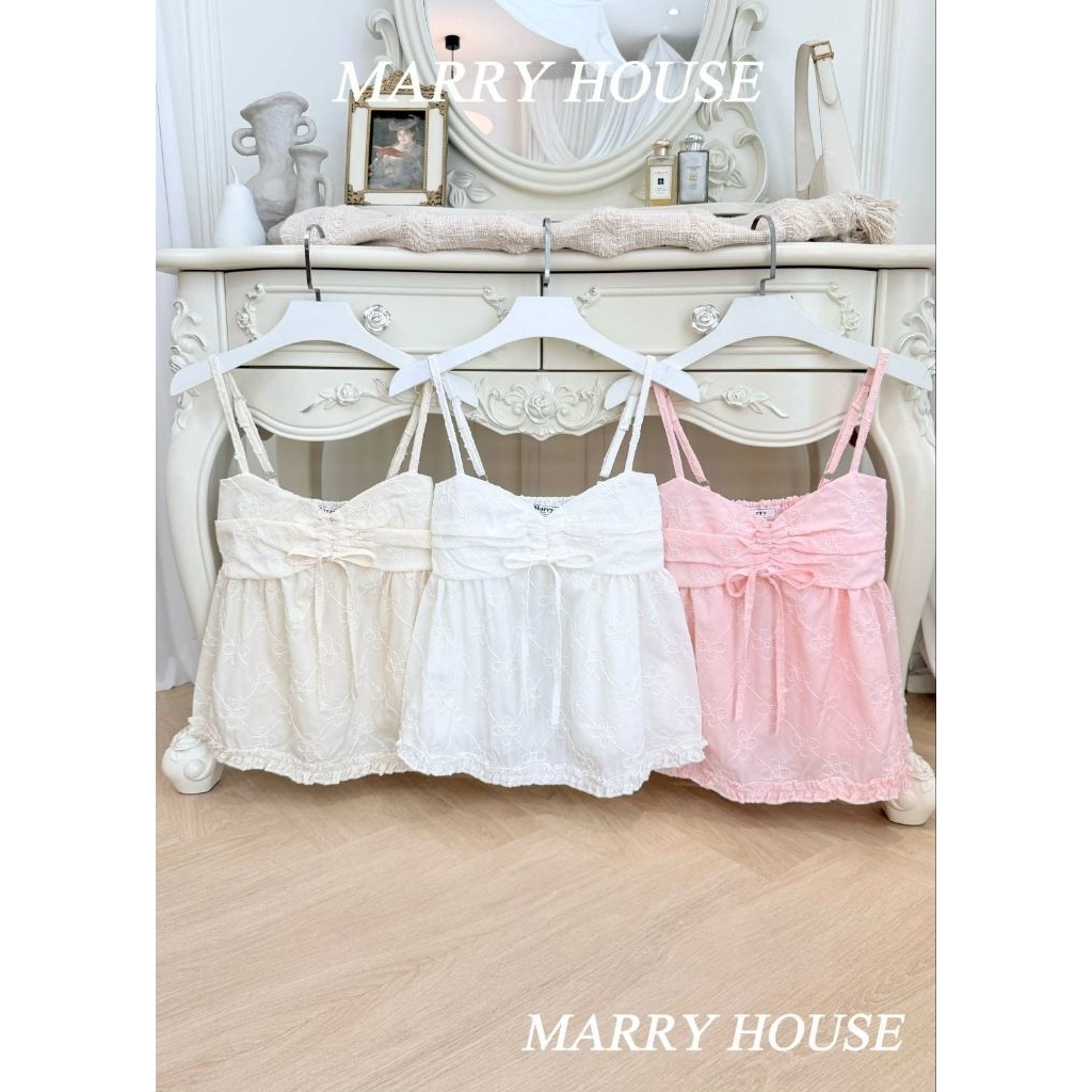 เสื้อสายเดี่ยวรูดหน้า ป้าย  Marry house