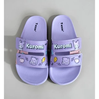 Y-ROON รองเท้าแตะแบบสวม ปรับสายได้ Kuromi-Y77 รองเท้าลิขสิทธิ์แท้ ไซส์ 24-29/30-35 *พร้อมส่ง