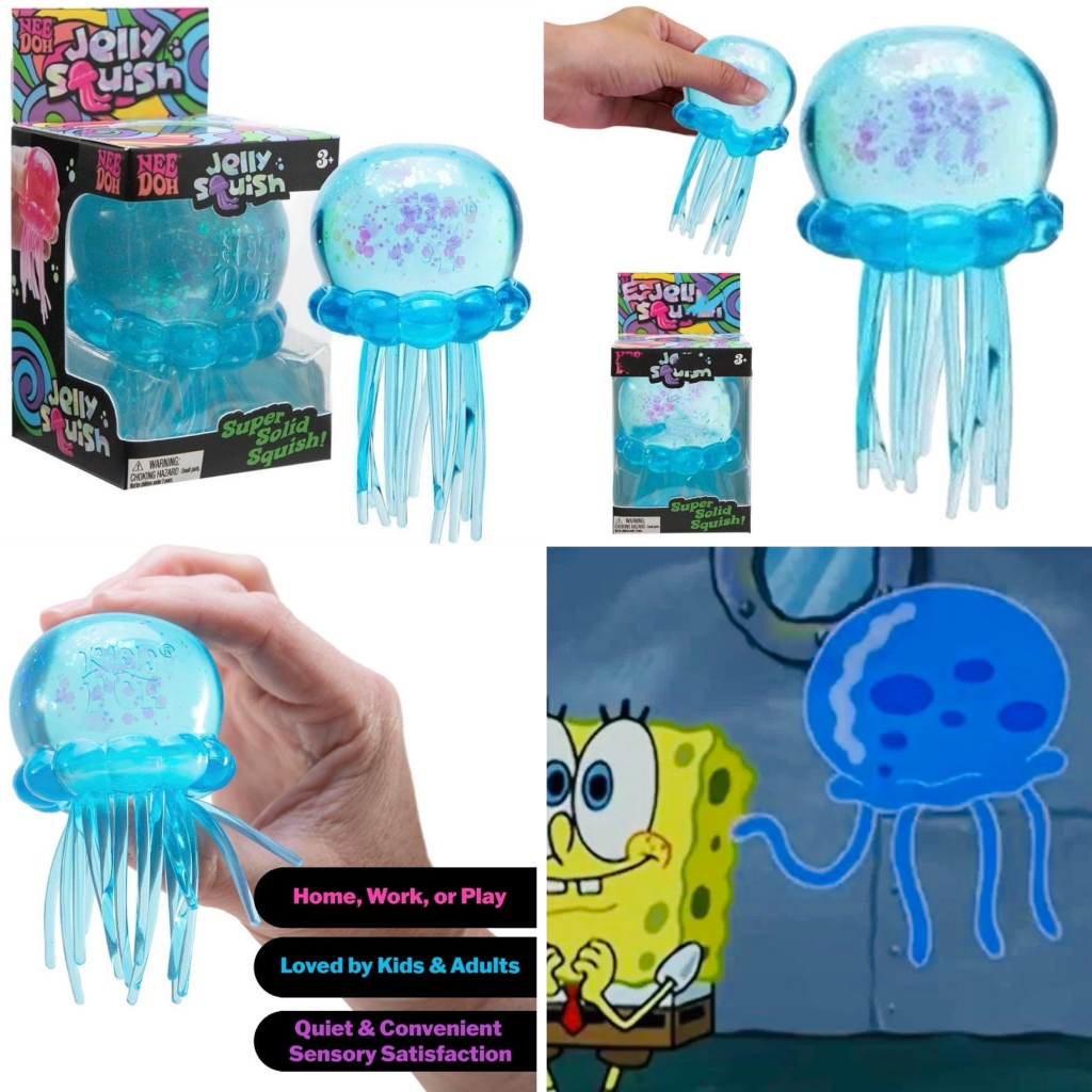 พร้อมส่ง🪼สกุชชี่ แมงกะพรุนสปันจ์บ๊อบ Spongebob Squarepants Jellyfish squishy stressball แก้เครียด 51014