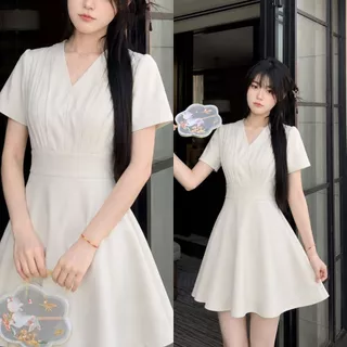 EVIOVIO (S-4XL) 🪺 ละมุนใจ! เดรสจีบอก Sweet Pleat งานตัดเย็บเนี๊ยบ ทรงสวยเป๊ะ เดรสสาวอวบ ชุดทำงานผู้หญิง พร้อมส่ง🌸✨