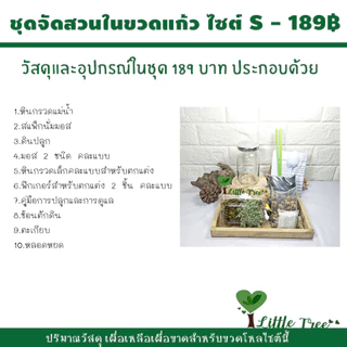 สวนขวด DIY ชุดจัดสวน ไซต์ S เบสิค ราคา 189 บาท มีสินค้าพร้อมส่ง