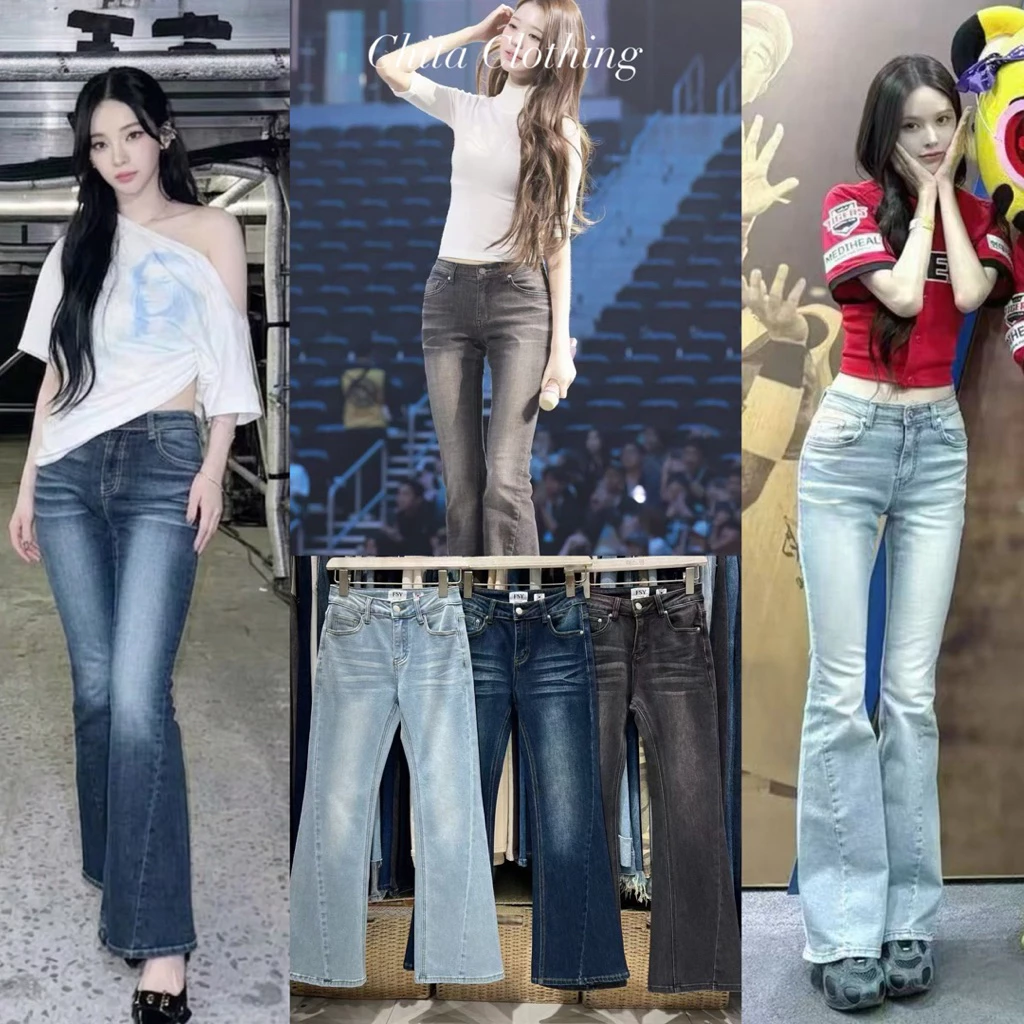📍พร้อมส่ง📍 11152🇰🇷FSY🇰🇷 Bootcut Jeans กางเกงยีนส์ขาม้าเล็ก เอวสูงทรงสวยถูกต้องมากๆค่ะ ผ้ายีนส์ยืดพรีเมี่ยม