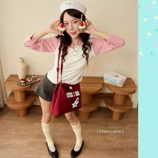 New❗️Twinkle Bag💫 กระเป๋าผ้าไนลอน everyday bag มาพร้อมสายรูด Star Charm สุดน่ารัก🎪🎢 by asissy.club