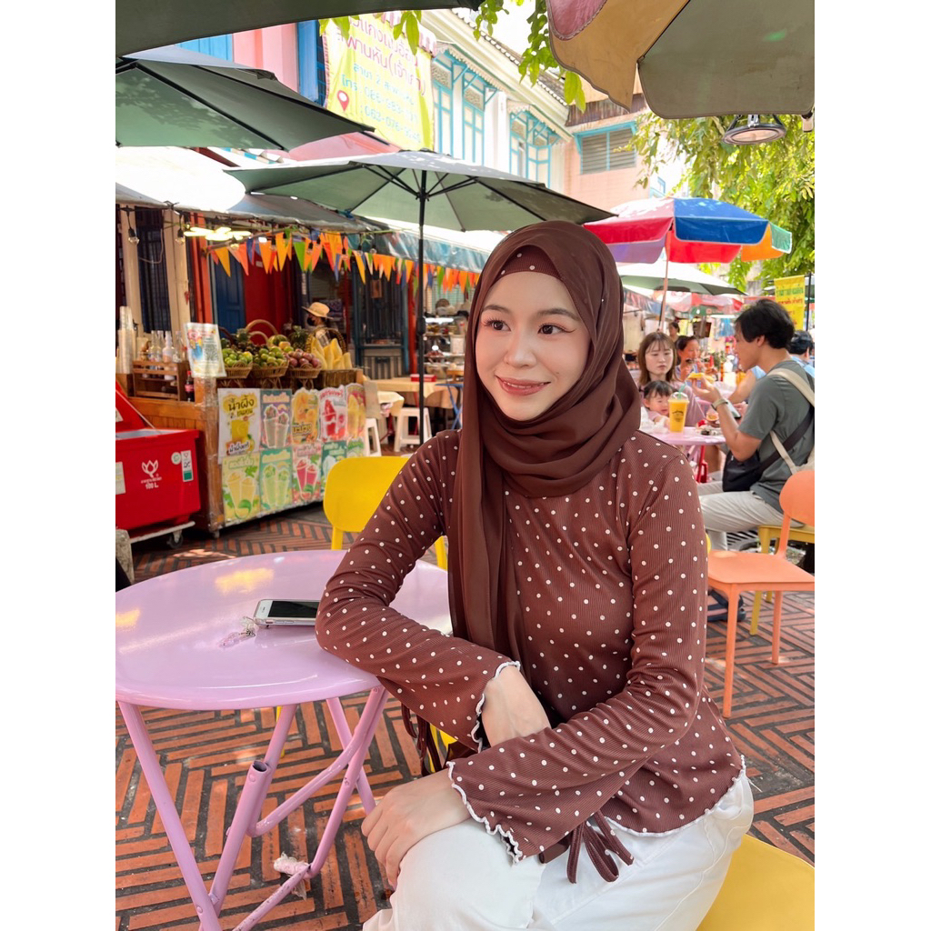เสื้อนิชารุ่นHUSNAแขนโบว์น่ารัก