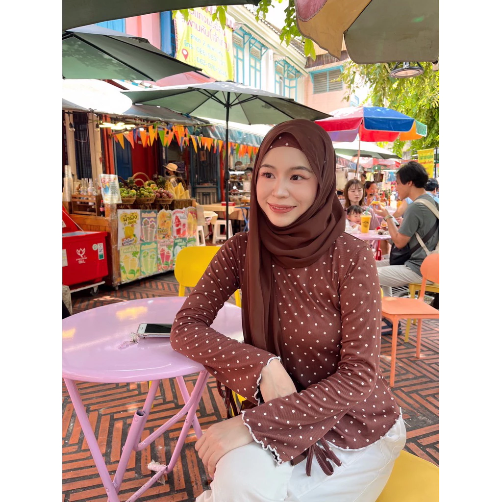 เสื้อนิชารุ่นHUSNAแขนโบว์น่ารัก