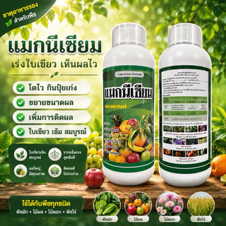 เเมกนีเซียม🍃เสริมอะมิโน เร่งใบเขียว🌸 เห็นผลไว ขนาด 1 ลิตร/ขนาด 5ลิตร