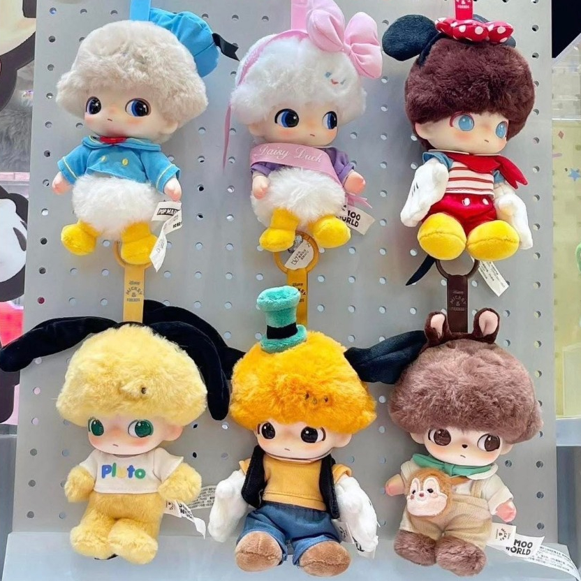 พร้อมส่งจากกรุงเทพ Popmart DIMOO WORLD × DISNEY Series-Vinyl Plush Keychain แท้100%