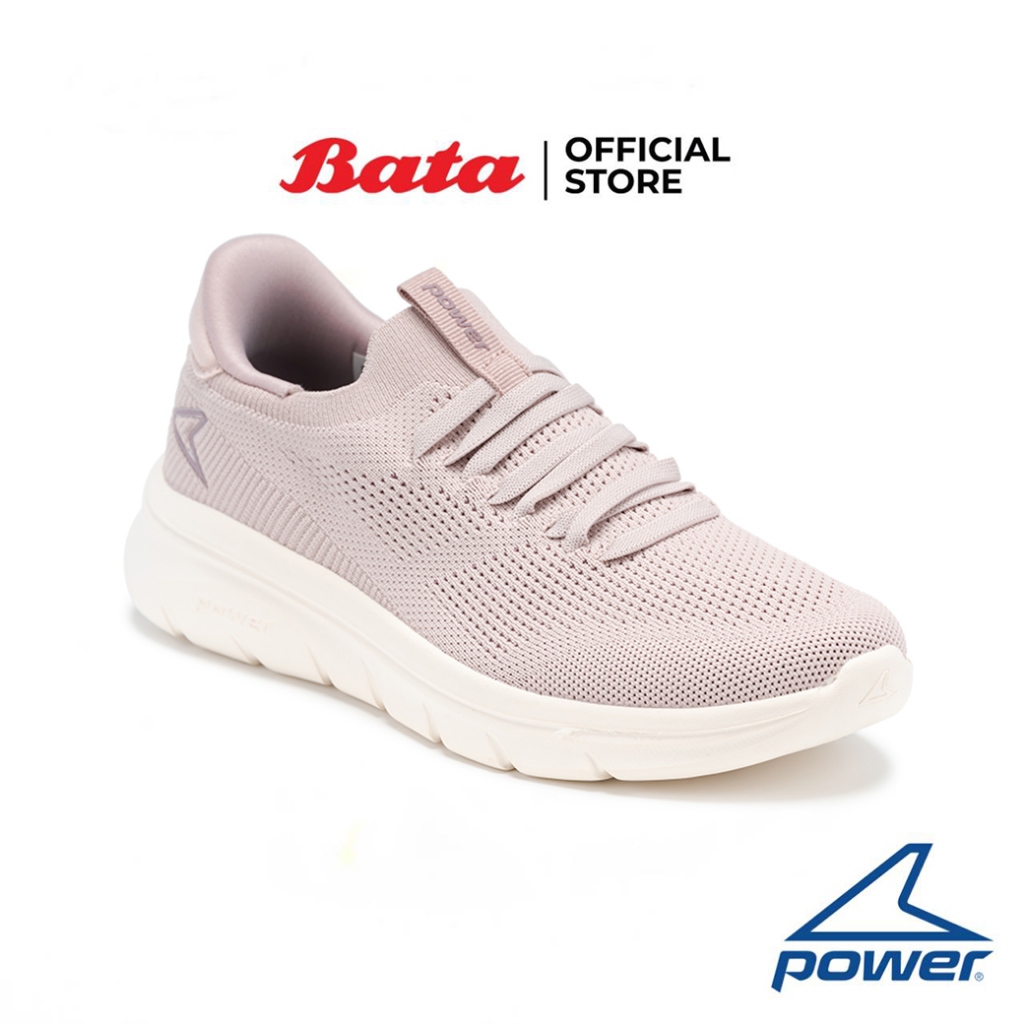 Bata บาจา Power รองเท้าเดินออกกำลังกาย ผ้าใบแบบสวม สำหรับผู้หญิง รุ่น BONDI II ES สีชมพู 5285209 สีขาว 5281209