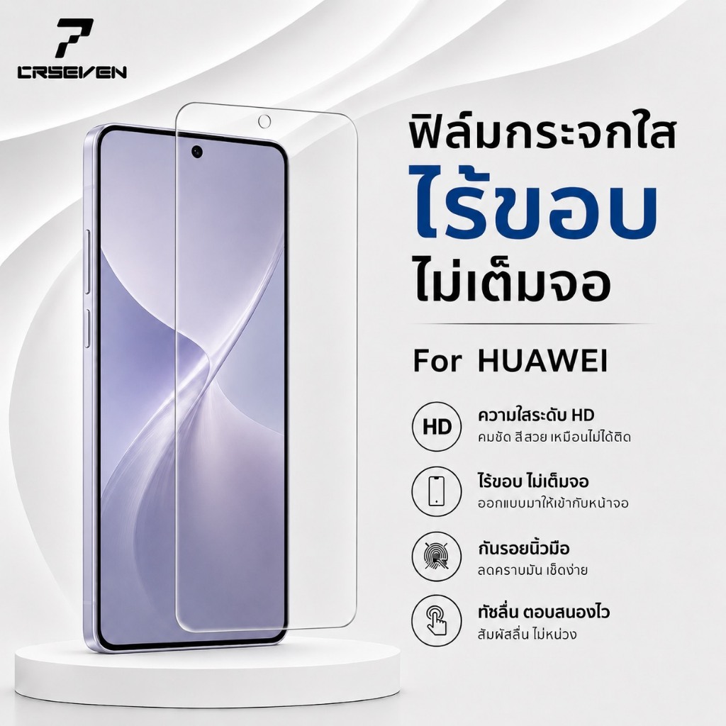 JC168 (017)ฟิล์มกระจกใส แบบไม่เต็มจอ สำหรับ Huawei P20 Y9(2018) Nova Y70 Y9(2019) Y6P(2020) Y7A(2020) Nova5T Y7(2018)