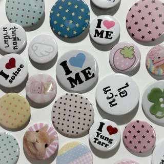 ⭐button badge⭐ รับทำ เข็มกลัด ใส่ภาพลูกค้า สีชัด มีหลายขนาด 25/32/44/58 mm 🇹🇭 ส่งจากไทย