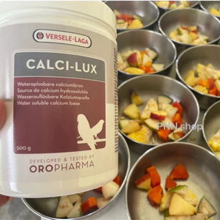 แคลเซียมผงนก CALCI-LUX ดูดซึมเร็ว(หมดอายุ มีค.2573) อาหารเสริมนก เสริมสร้างแคลเซียม(แบ่งขาย)
