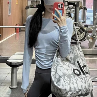 กระเป๋าผ้าแคนวาสสะพายไหล่ขนาดใหญ่สำหรับฟิตเนสและโยคะแบบยูนิเซ็กซ์ ดีไซน์ทันสมัย ความจุมาก