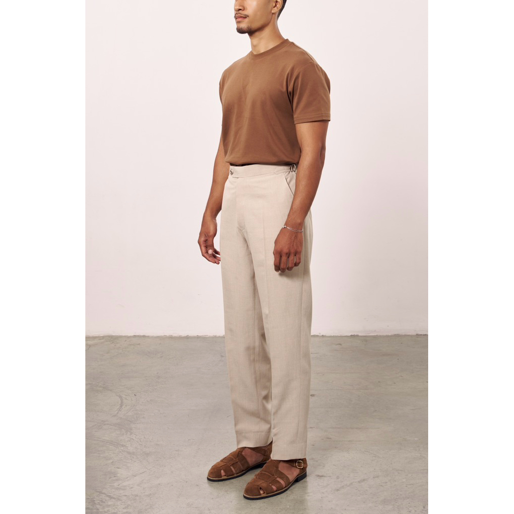 The Finery - The Hudson Trouser รุ่น Classic Fit ทรงต้นขาใหญ่ 7 สี กางเกงขายาว| ขาเรียบ Flat Front | ผ้ายืด + ตัวปรับเอว