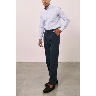 The Finery - The Hudson Trouser รุ่น Classic Fit ทรงต้นขาใหญ่ 7 สี กางเกงขายาว| ขาเรียบ Flat Front | ผ้ายืด + ตัวปรับเอว