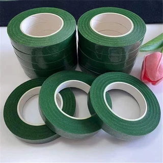 เทปพันก้านดอกไม้ 1 มัด 6 ม้วน สีเขียว ใช้จัดช่อดอกไม้ ตกแต่ง DIY