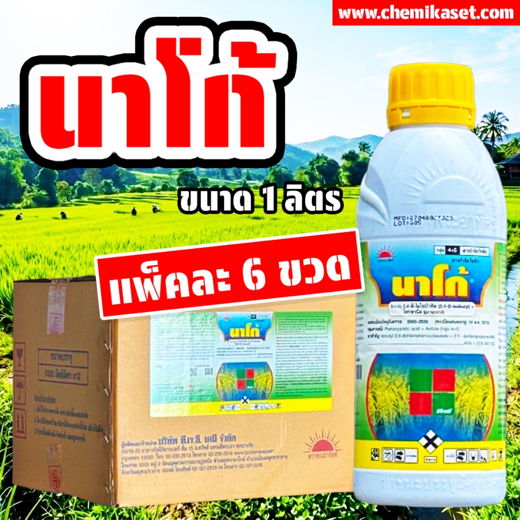 (แพ็ค 6 ขวด) นาโก้ ขนาด 1 ลิตร ทีเจซี ตราพระอาทิตย์