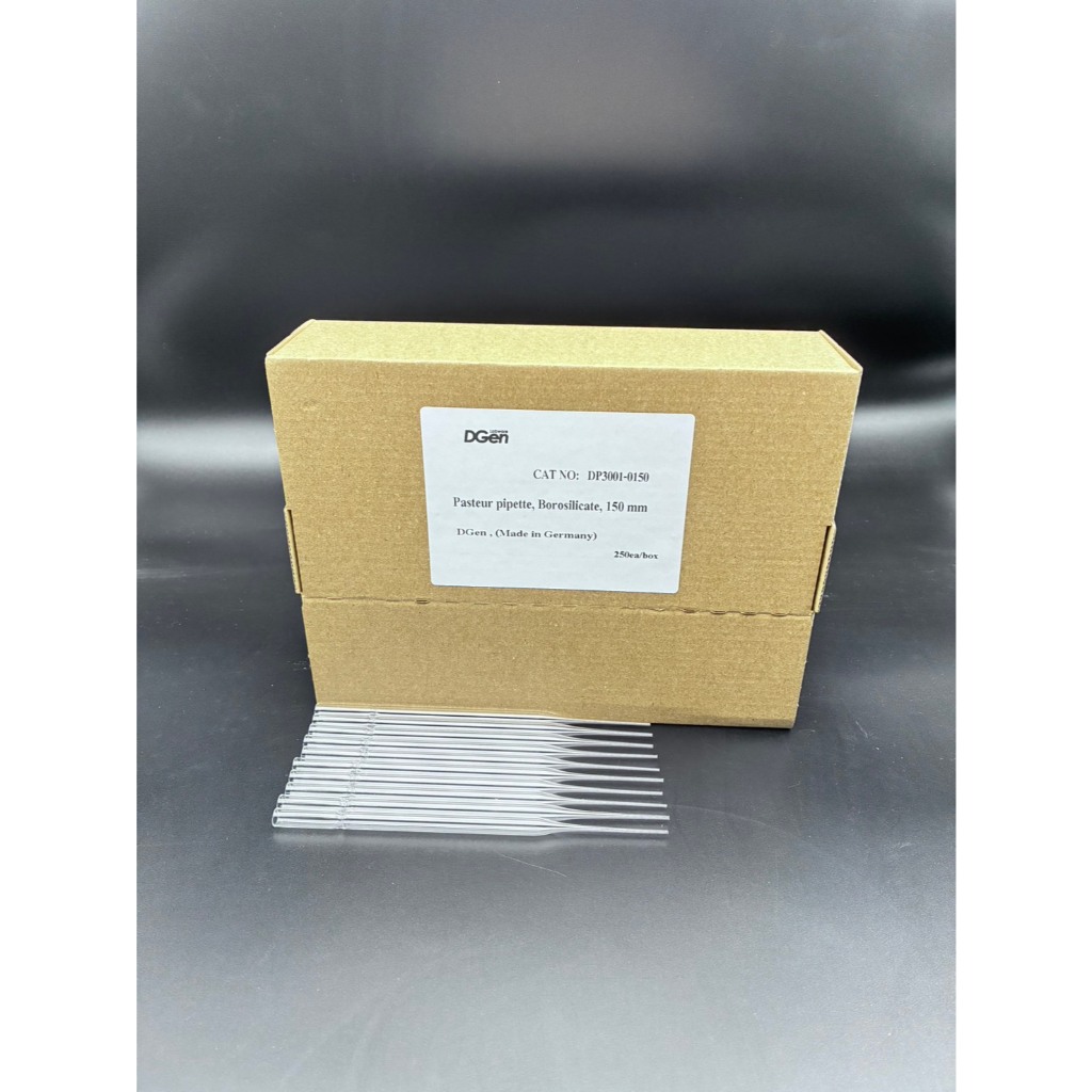 หลอดแก้วดูดสารละลาย พาสเจอร์ปิเปตขนาด150หรือ230มิลลิเมตร Disposable Pasture Pipette, บรรจุ 250 ชิ้น หรือ แพ็คย่อย 25ชิ้น