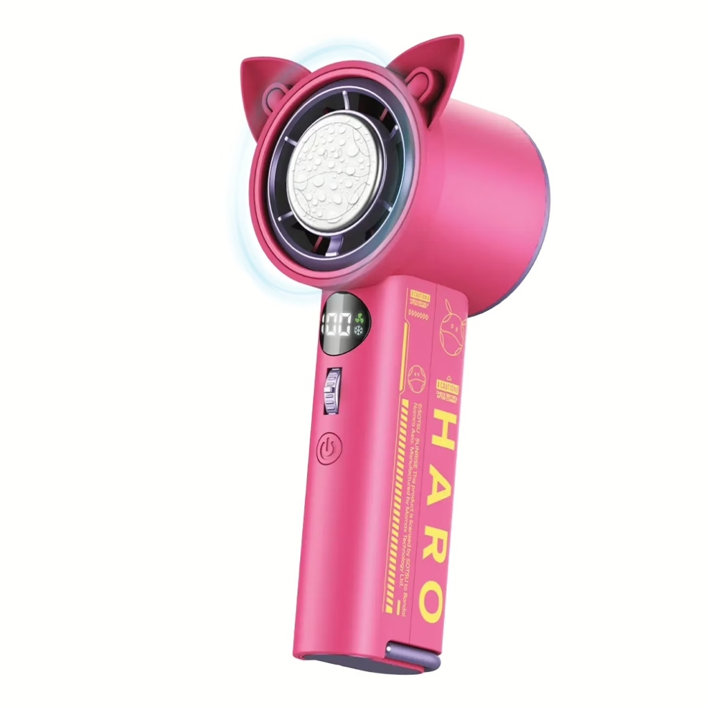 Momax 1°Go Portable Handheld High Speed Fan พัดลมมือถือสำหรับพกพา – สี Gundam Pink (Limited Edition)