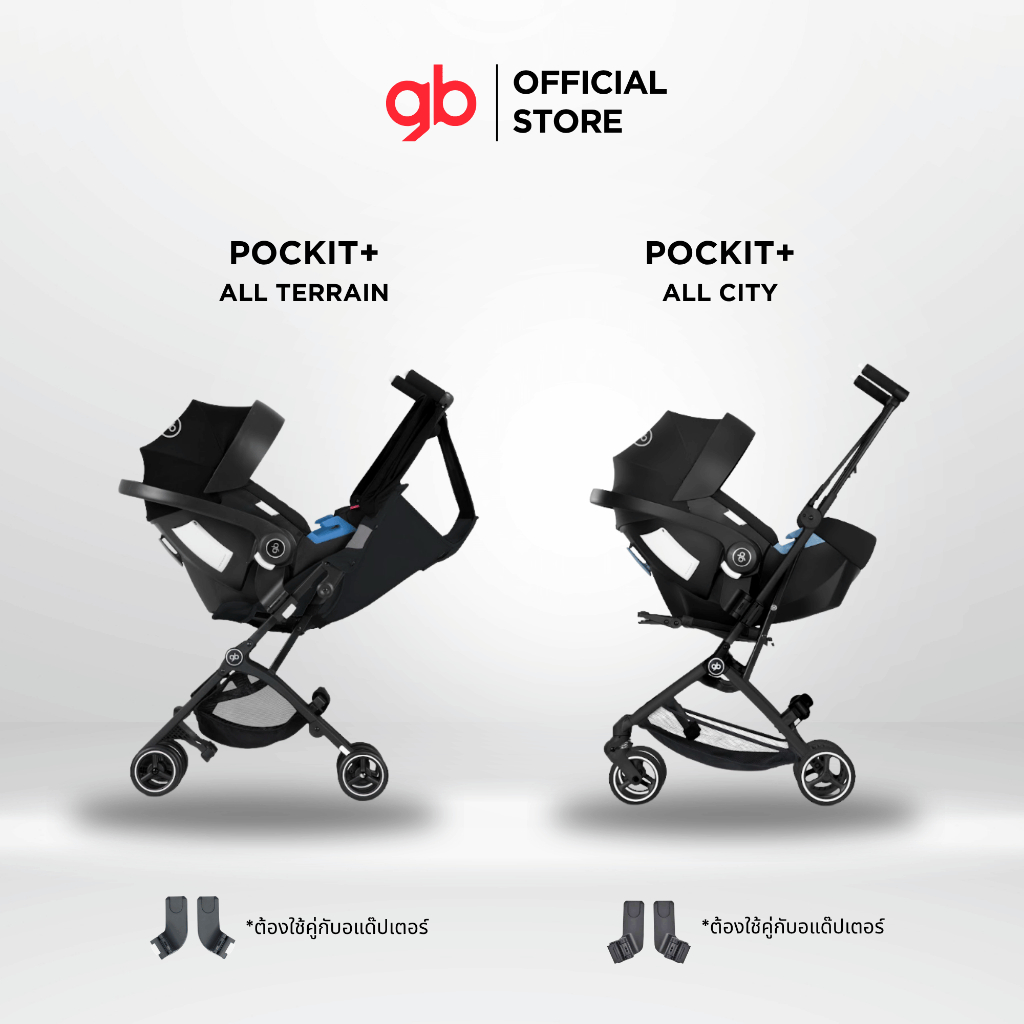 GB ARTIO ตะกร้าคาร์ซีทรถเข็น Pockit รูปที่ 2