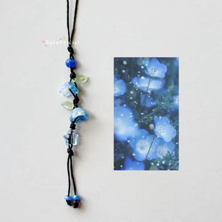 Sebofficial | florals phone charm | สายคล้องโทรศัพท์เชือกเทียนถัก ที่ห้อยมือถือ เชือกถัก ออกแบบตามโทนสีรูปภาพ