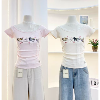 G-rose เสื้อแขนเฉียง แต่งชายระบาย