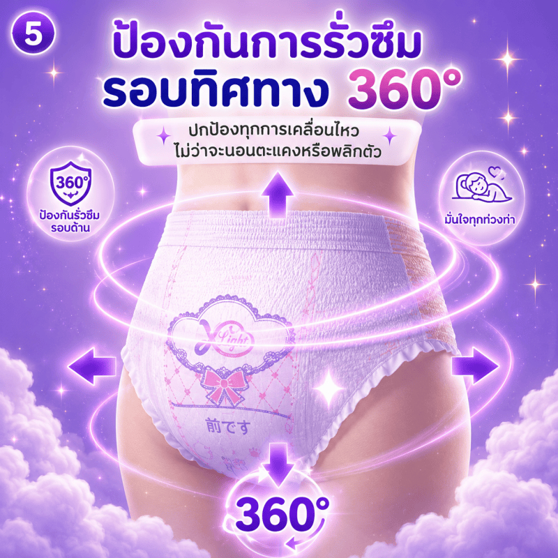 X-light ผ้าอนามัยแบบกางเกง 22 ชิ้น/แพ็ก ซื้อ 20 แถม 2 รูปที่ 6