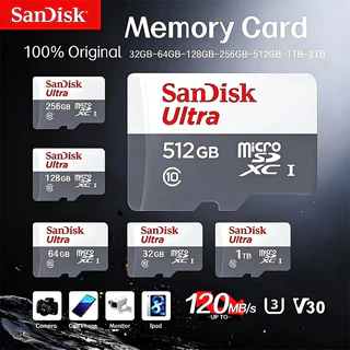 🔥แท้100%🔥Sandisk การ์ดไมโครเอสดี Class10 100MB/s 32GB-1TB ใช้ได้ทั้งมือถือ กล้องรถ กล้องวงจรปิด
