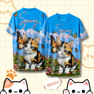 พร้อมส่งในไทย*** เสื้อแขนสั้น คอกลมผ้าลื่น สกรีนลายด้านหน้า Y369