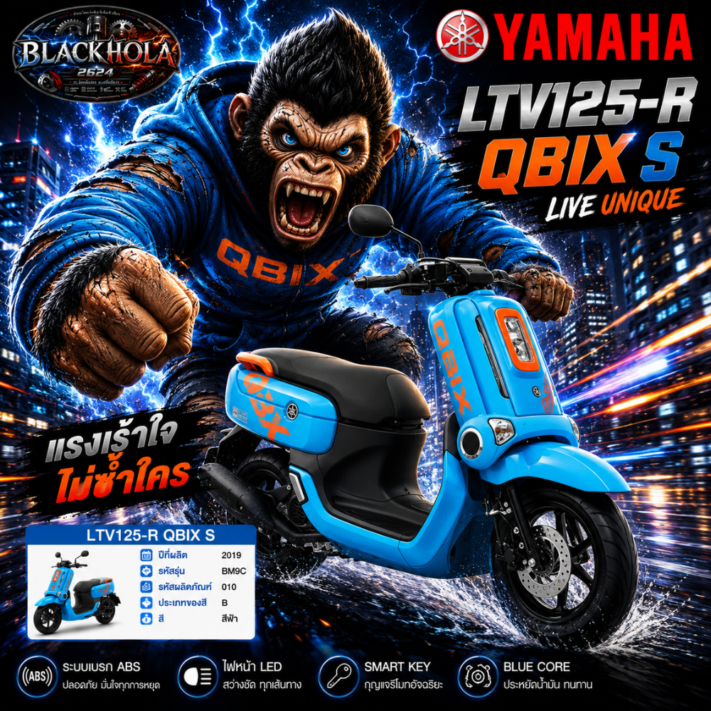 ชุดสี คิวบิก แฟริ่ง ชิ้นส่วน  YAMAHA QBIX QBIX125 สีฟ้า ปี2019 ของแท้ศูนย์ YAMAHA