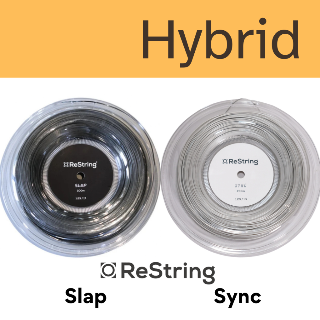 เอ็นเทนนิสไฮบริด Restring Slap / Restring Sync (ตัดแบ่ง)