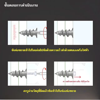 พุกยิปซั่ม สกรูผนังเบา โลหะชุบซิ้งค์ ป้องกันสนิม ใช้ได้ทั้งฝ้าเพดาน ผนังอิฐมวลเบา