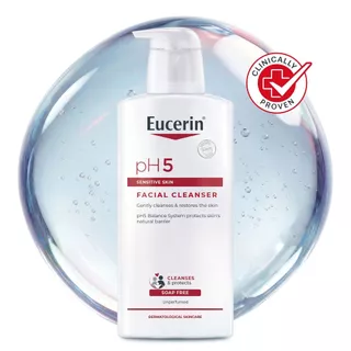 Eucerin pH5 SENSITIVE SKIN FACIAL CLEANSER 400 ML ยูเซอริน เจลล้างหน้าสูตรอ่อนโยน สำหรับผิวบอบบางแพ้ง่าย