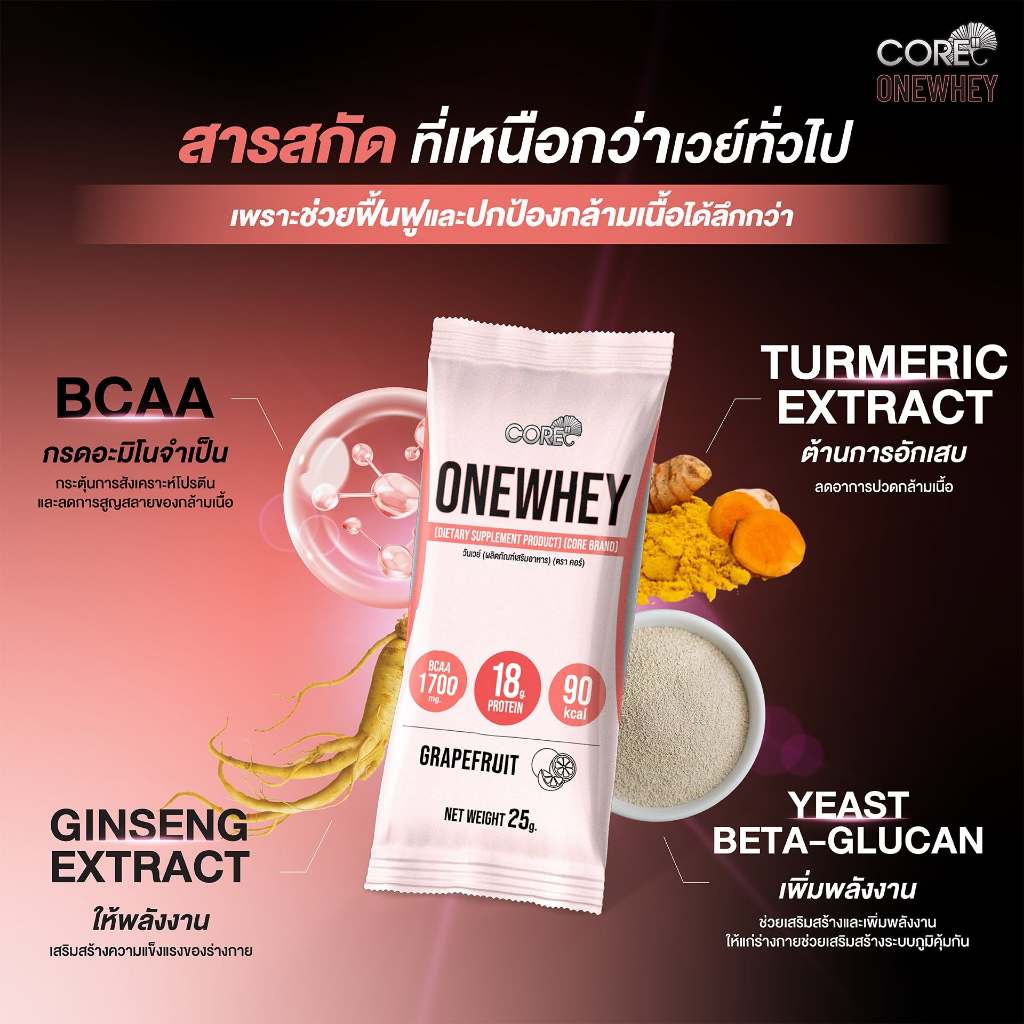 ONEWHEY Protein Isolate เวย์โปรตีนไอโซเลท18g รูปที่ 4