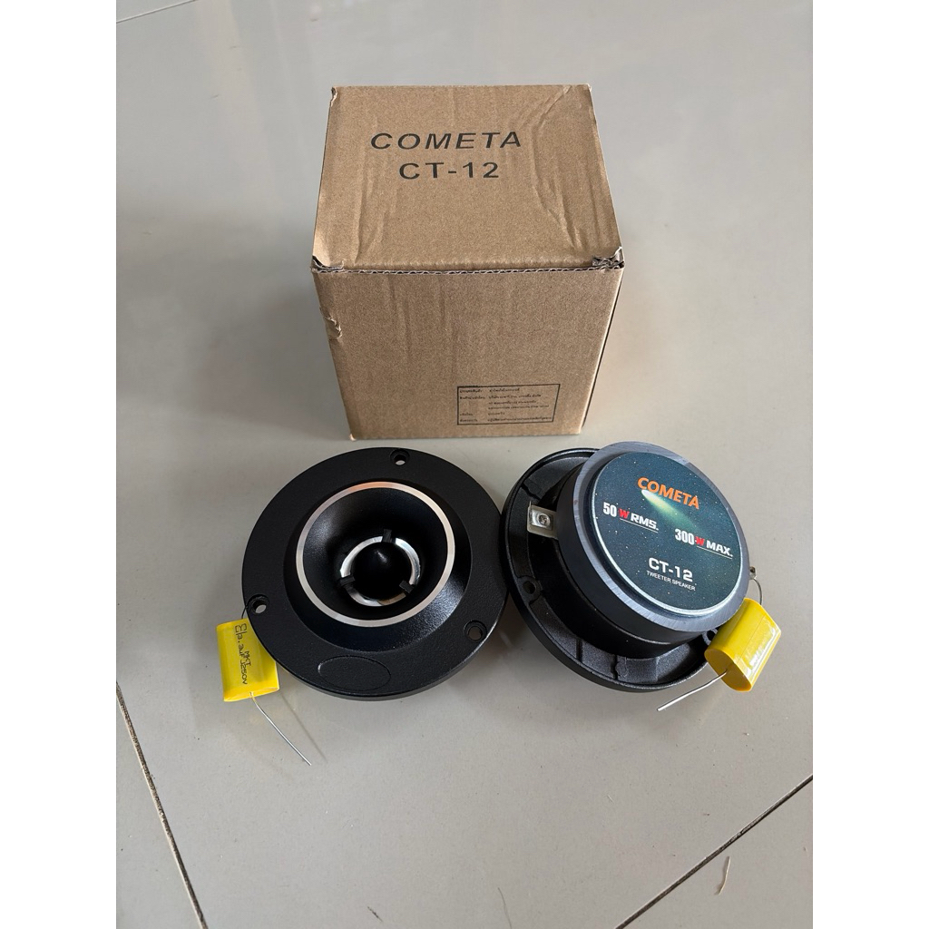 ราคาคู่ละ 195บาท ลำโพงแหลมจาน 4นิ้ว ลำโพงแหลมติดรถยนต์ ยี่ห้อ cometa รุ่น CT-12